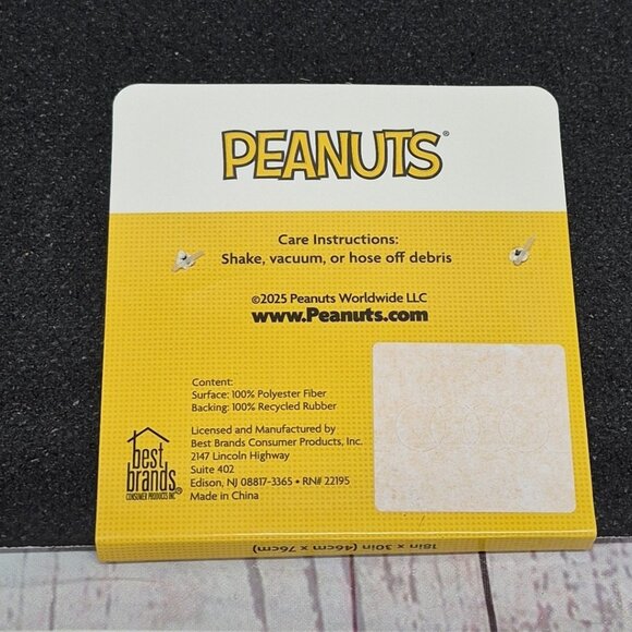 Peanuts Snoopy Woodstock Welcome Home Door Mat With Rubber Backing 18x30in - Picture 3 of 4